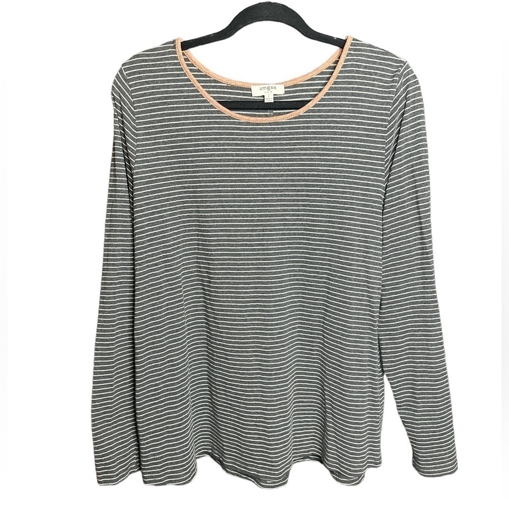 Umgee Long Sleeve Elbow Patch Tee Size: L